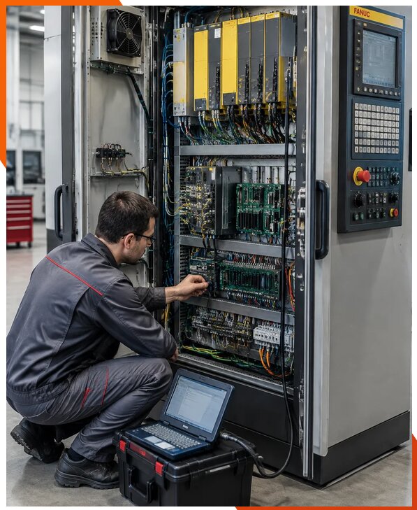 Ремонт систем ЧПУ FANUC промышленных станков в Крымске
